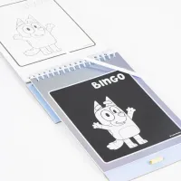 Bluey Kraskaarten & Kleurplaten Set – 14x21 cm – 14 Afbeeldingen + Kraspen – Creatief Tekenplezier voor Kinderen